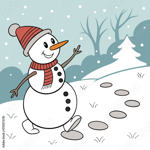 snowman in the snow