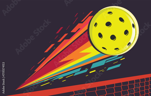 Great editable vector pickleball background design for any media	