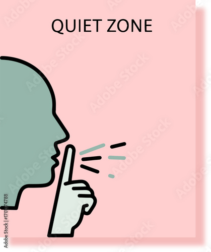 Illustration of quiet zone icon	