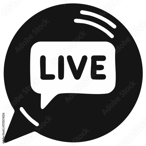 Live Streaming Message Icon