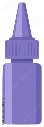 Lilac Dropper Bottle Illustration Medicine Liquid Eye Drops Container Healthcare