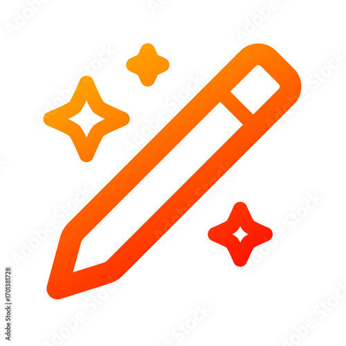 Pen icon. text, writing, generate, content, document, words, script, note, typing. Vector Icon Illustration