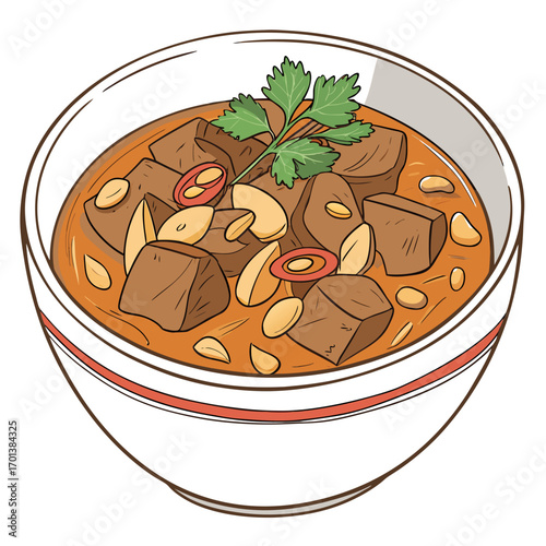 Delicious Beef Stew with Peanuts and Parsley