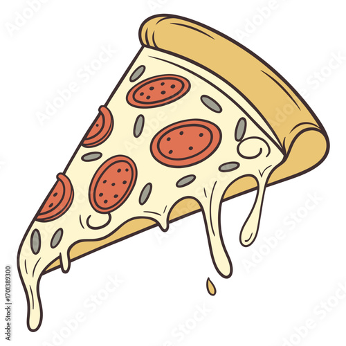 Delicious Melted Cheese Pizza Slice
