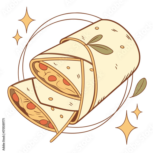 Delicious Burrito Illustration