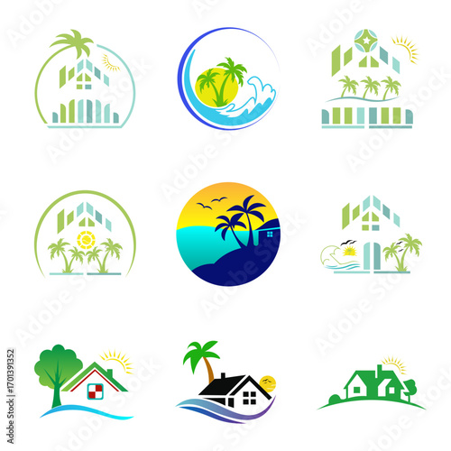 vector set of ecology icons