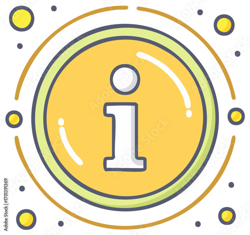 Information icon symbol illustration for customer service help and support