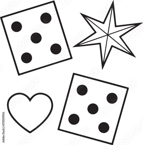 vector illustration of a set