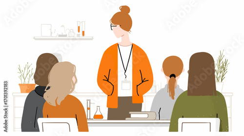 Group learning session in classroom
