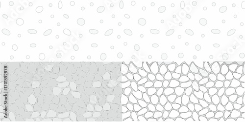 Abstract organic shapes and cellular patterns in grayscale for background design