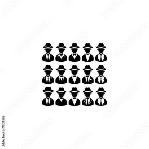Mafia set silhouette 