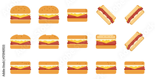 Various sandwich illustrations