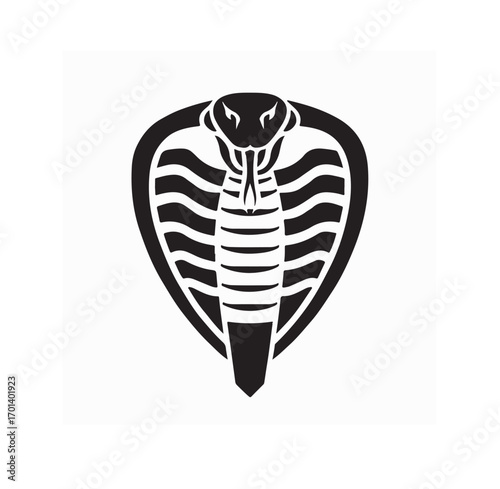 Cobra Serpent Symbolic Logo Design Vector Isolated on White Background