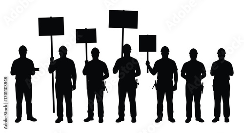a group of people holding signs in protest