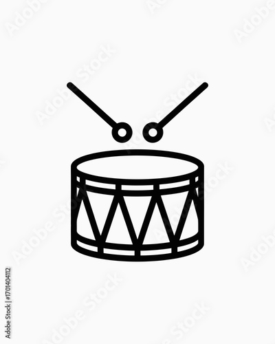 drum and drumsticks