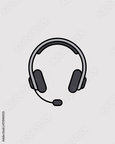 headphones on white background