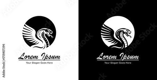 The logo design is a winged cobra combined with a circle
