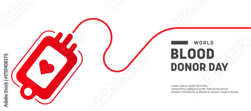 World Blood Donor Day  Red Blood Bag Icon Design