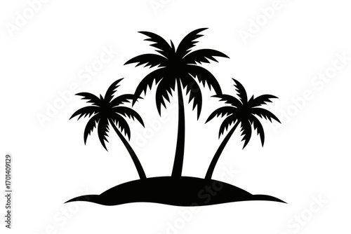 vector illustration of a tropical island