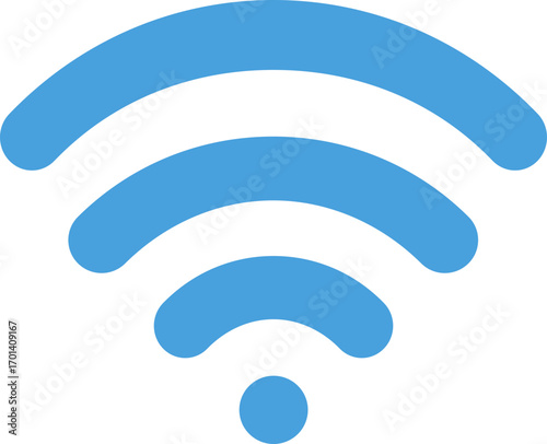 Blue Wi-Fi Signal Icon