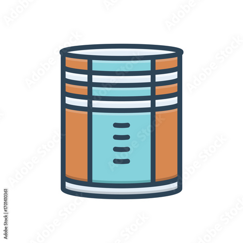 Color illustration icon for gas holder
