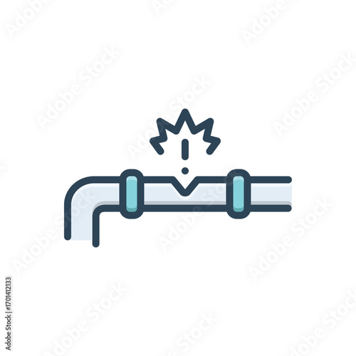 Color illustration icon for damage