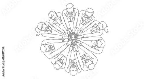 a group of people forming a circle around a central figure