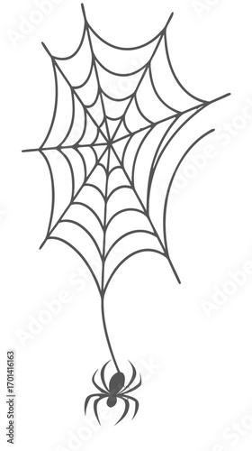 Transparent Halloween spider web loading spinner.