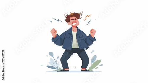 Angry person expressing frustration
