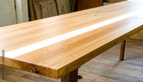 Light Stripe Maple Tabletop with Medullary Rays