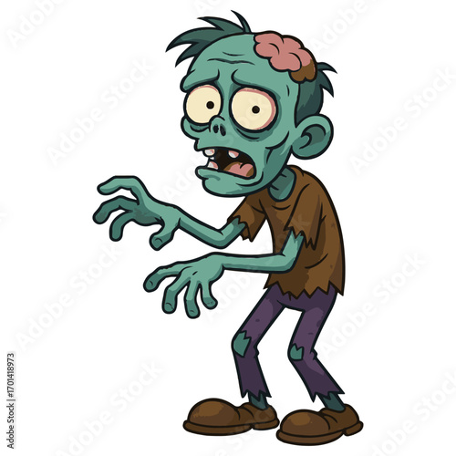 Cartoon Zombie Character Illustration Halloween