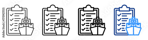 Manifest Icon Different Style Outline Collection Set