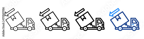 Unload Icon Different Style Outline Collection Set