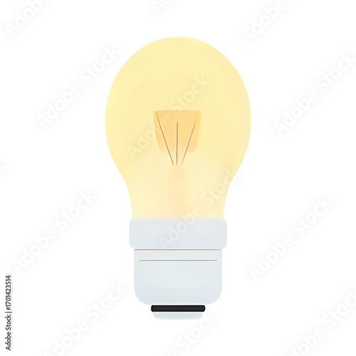 light bulb on white background