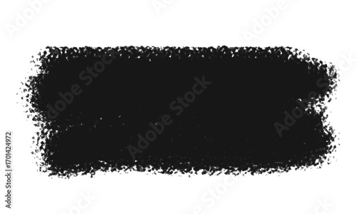 Black Grunge Brush Stroke Rectangle PNG