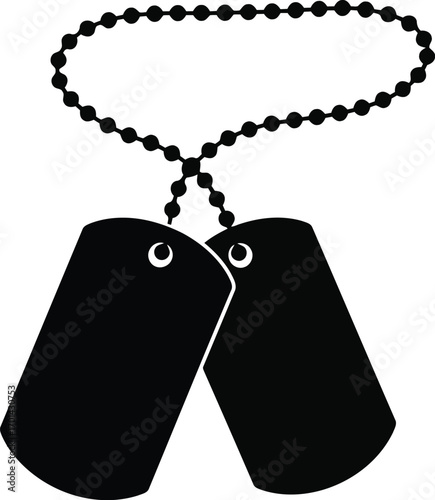 Military dog tags iconic symbol of service and remembrance vector