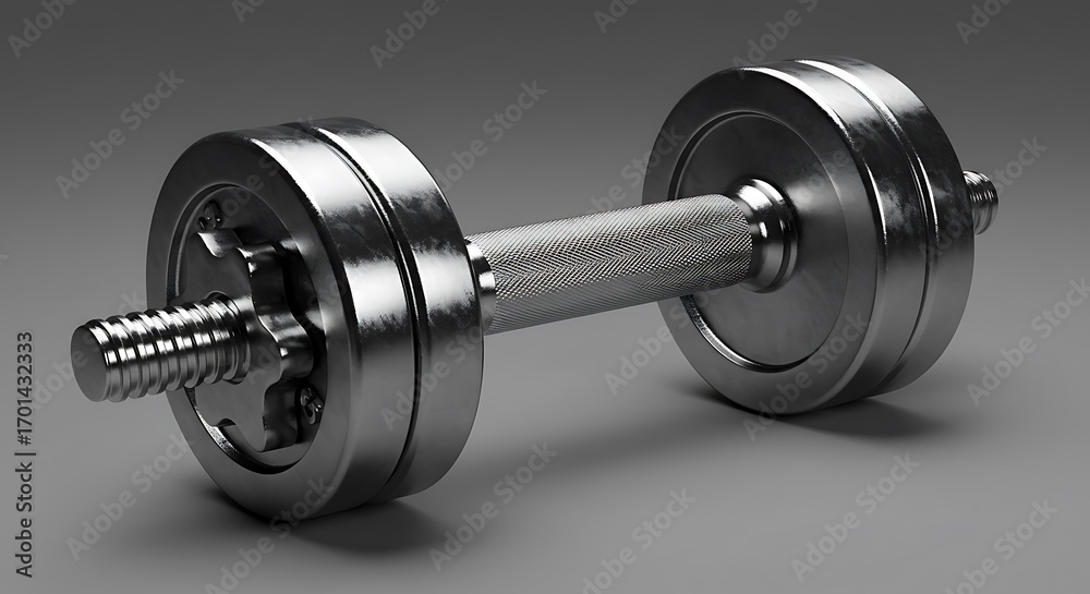 Naklejka premium Steel Resolve: A Weighty Render