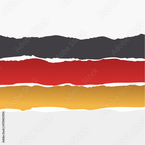 Torn Flag Design - German Flag Colors, Patriotic Background Image