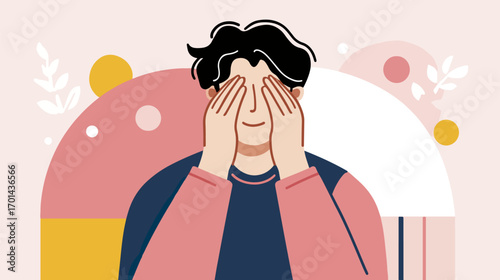 Person covering eyes