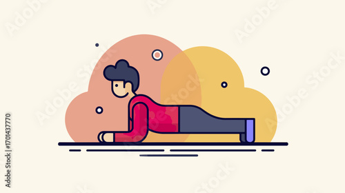 Person performing plank exercise