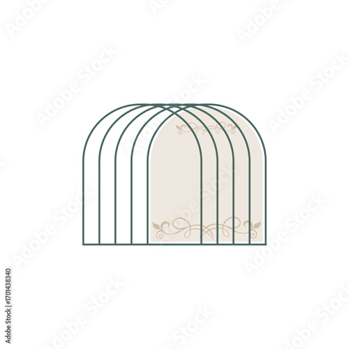 decorative garden gate iron with soft colors