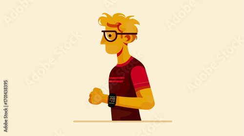 Person running with smartwatch
