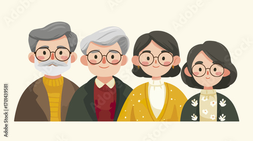Portrait of a family group