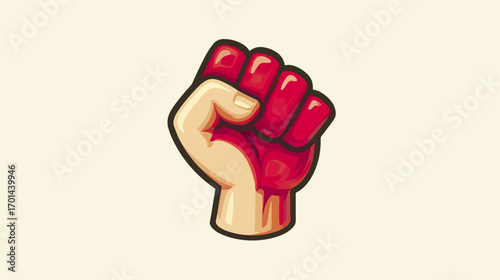 Red fist graphic design