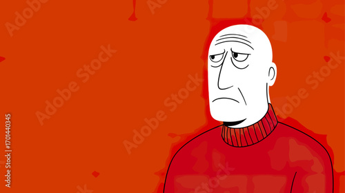 Sad man illustration
