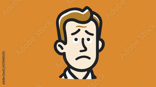 Sad man illustration