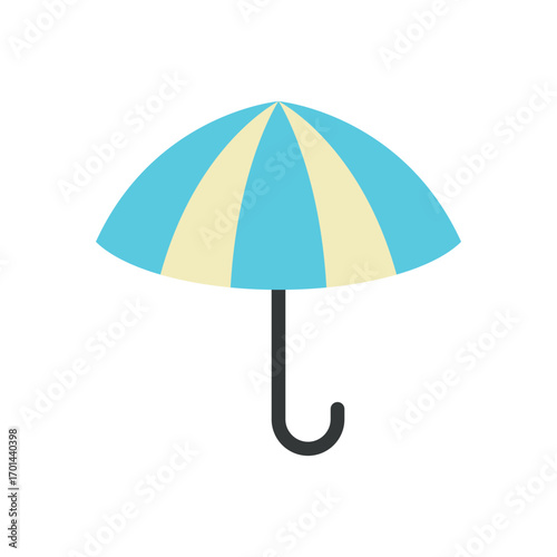 Beach umbrella icon in vibrant color for holiday, tourism, and lifestyle themes.