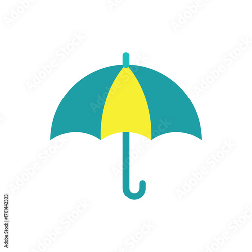 Beach umbrella icon in vibrant color for holiday, tourism, and lifestyle themes.