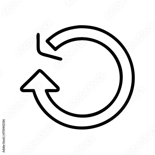 Arrow Undo Restore Icon hand drawing icon for web and graphic design