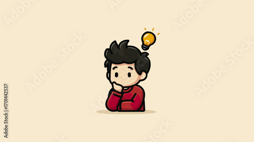 Thinking person illustration